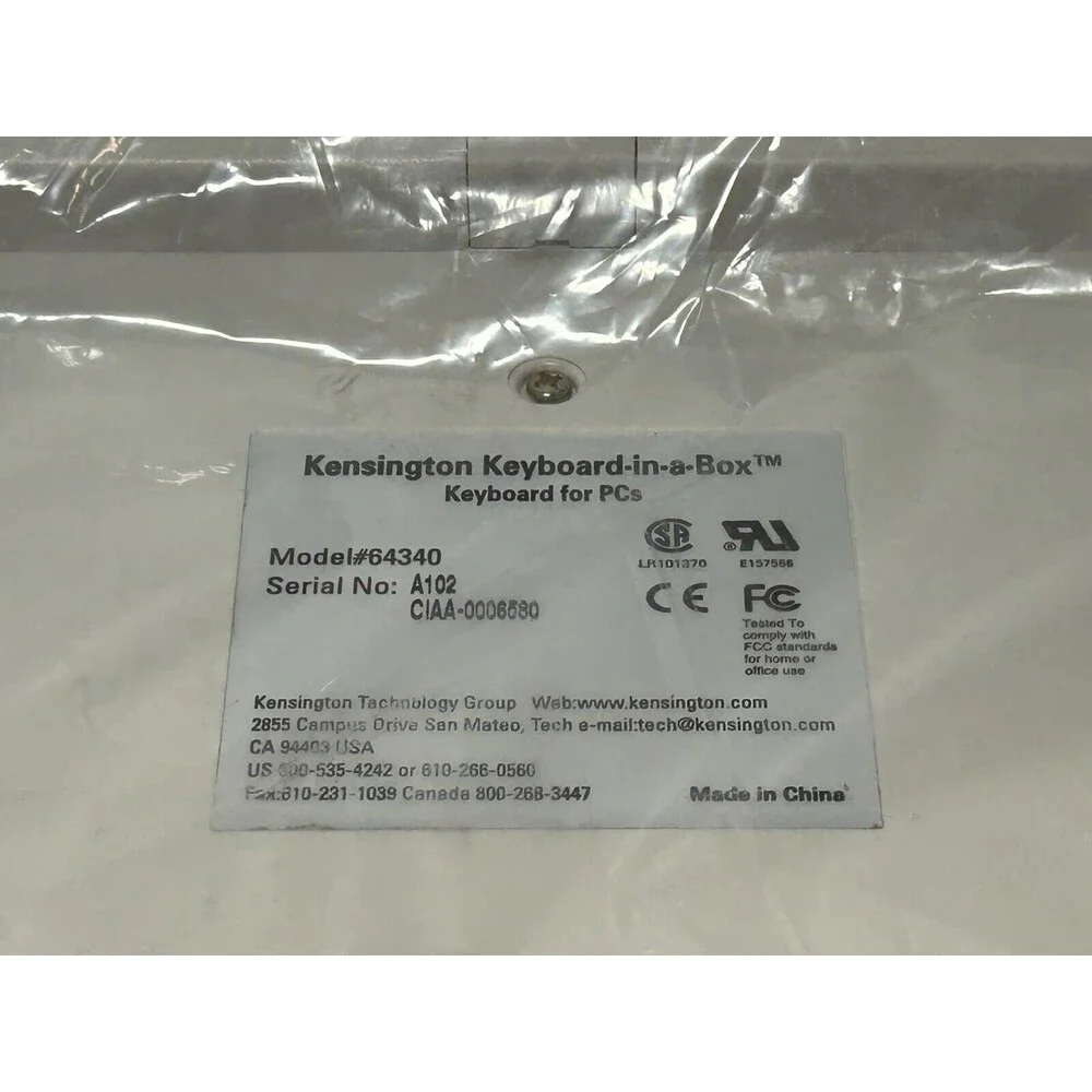 KENSINGTON 64340 A KEYBOARD-IN-A-BOX PS/2 KEYBOARD BRAND NEW w/Tags Perfect Cond